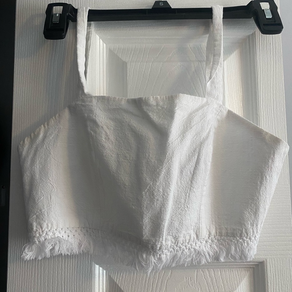 White crop top